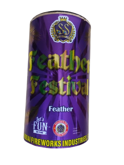 7" Feather Festival  Feather fountain tin